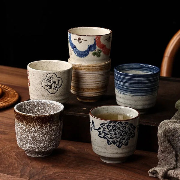 Japanese Style Hand-Painted Ceramic Tea Cup