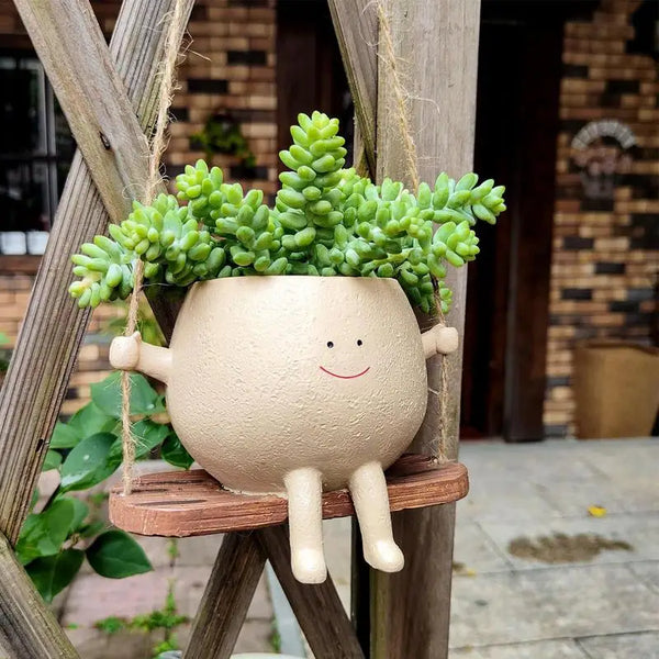 Smiley Face Swing Planter