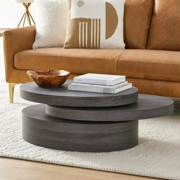 Small Oval Module Of Coffee Table Rotatable