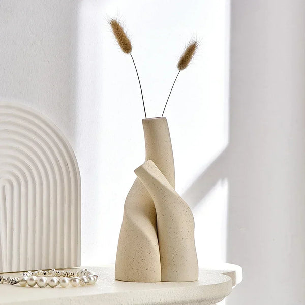 Modern Irregular Handmade Ceramic Frosted Desktop Vase