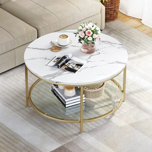 Round coffee table for living room