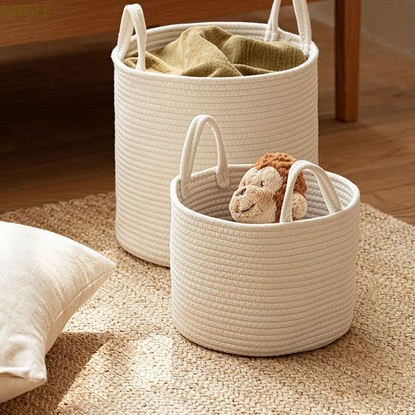 Cotton Rope Woven Laundry Basket